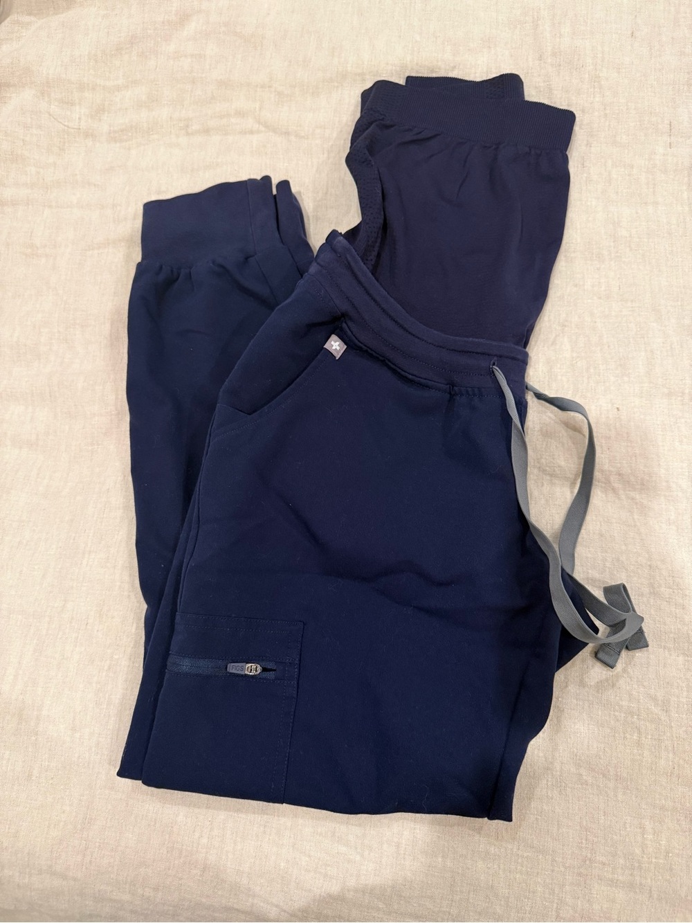 Figs Maternity Navy Blue Track Jogger Pants